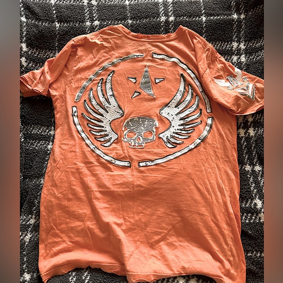 Men’s Large Affliction Shirt,Distressed,Vintage Rare to find if still available - Picture 2 of 4